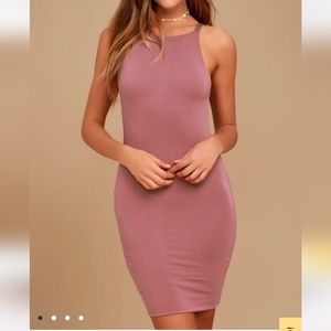 I Bet Mauve Bodycon Dress